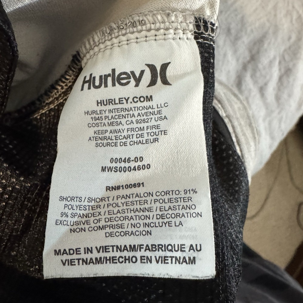Hurley Golf Shorts With Nike Dri Fit Men's Size 31 Gray‎ - Picture 7 of 7